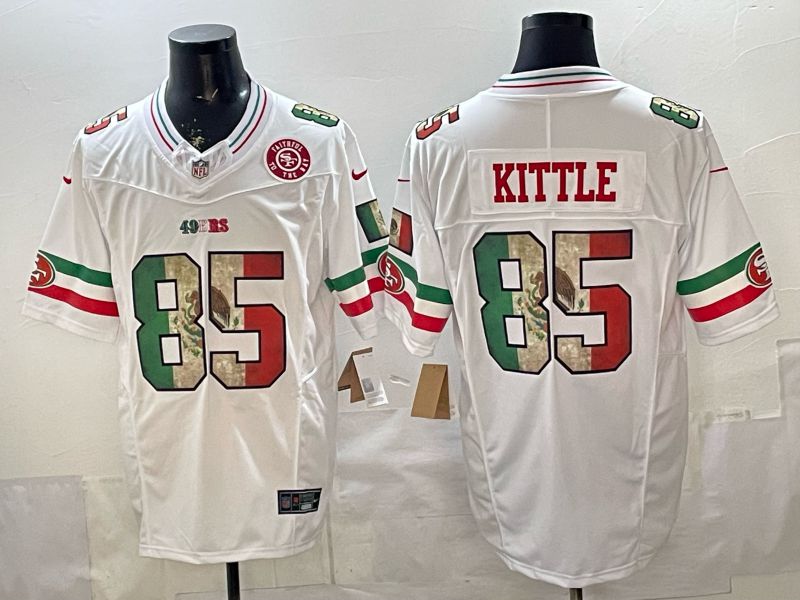 Men 2026 San Francisco 49ers #85 Kittle White three generations Nike Limited NFL Jersey style 008->san francisco 49ers->NFL Jersey